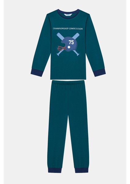Erkek Çocuk Baseball 2li Çok Renkli Pijama Takımı