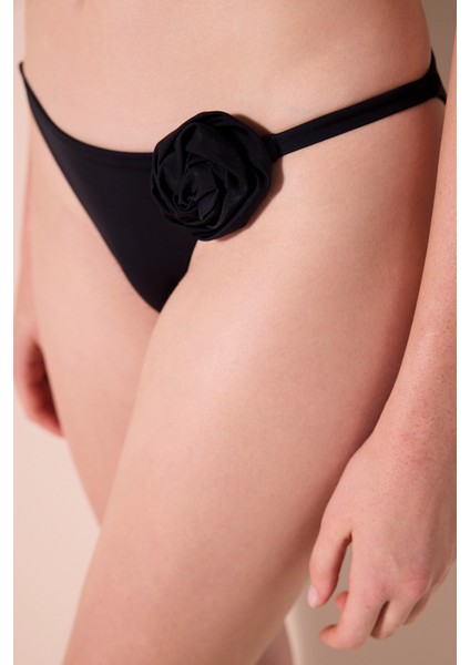 Flower Side Siyah Bikini Altı modelleri