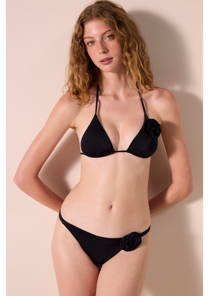Flower Side Siyah Bikini Altı fırsatları