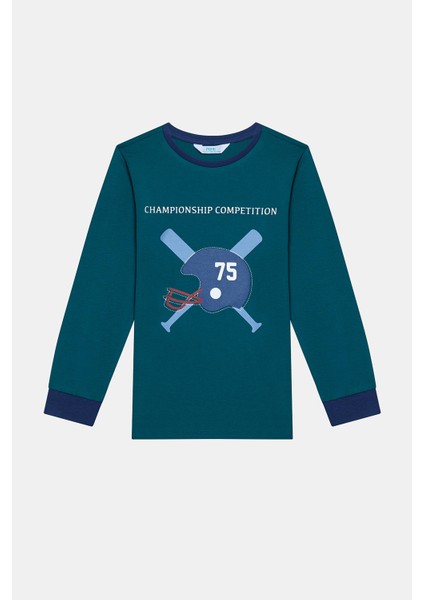 Erkek Çocuk Baseball 2li Çok Renkli Pijama Takımı