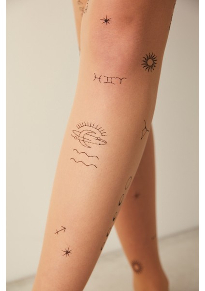 Astrology Ten Rengi Külotlu Çorap modelleri