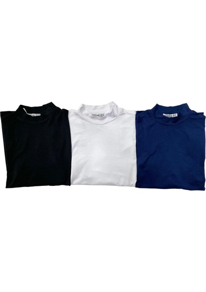 Kadın 3'lü Paket Parmak Detaylı Body 31756 Siyah-Beyaz-Lacivert fırsatları