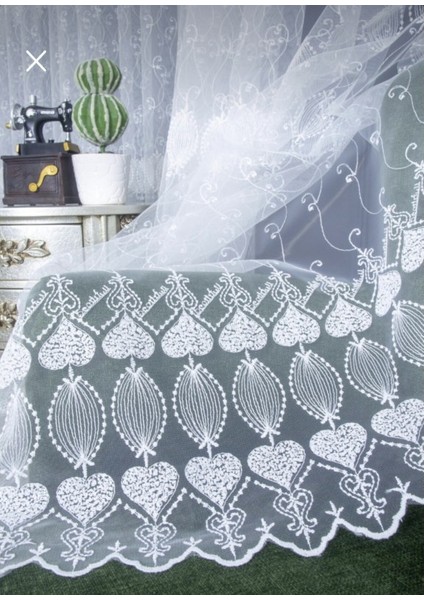 Üst Sanal Nakışlı Tül Perde (Normal 1x2,5 Pile) modelleri