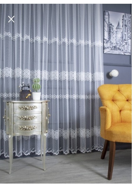 Üst Sanal Nakışlı Tül Perde (Normal 1x2,5 Pile) modelleri