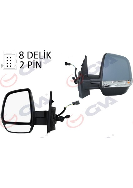 Diş Dikiz Aynasi Sol Doblo 11 Mekanik Sinyalli Astarli Çift Cam Konveks VM-669PL 18051