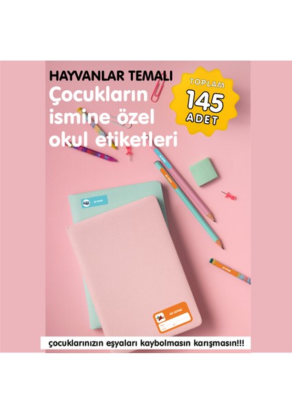 Sevimli Hayvanlar Temalıisme Özel Okul Etiketi