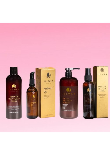 Keratin Mask 400 ml +Argan Oil 100 Ml+Keratin Şampuan 1000ML+INSTANT Leaveın Mask 150ML
