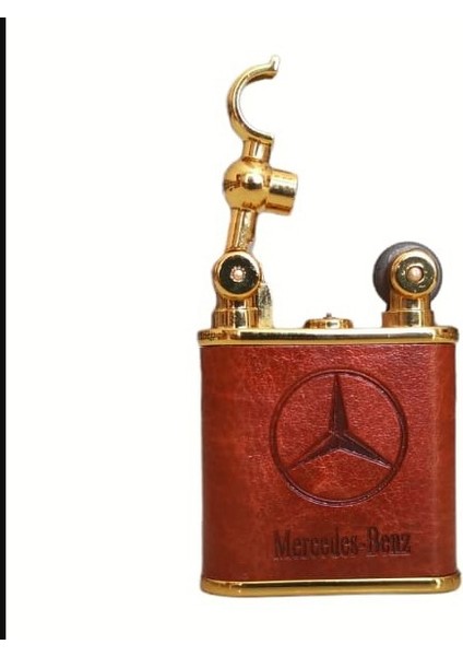 Deri Kaplama Mercedes Temalı Şıkhediyelik Gazlı Çakmak