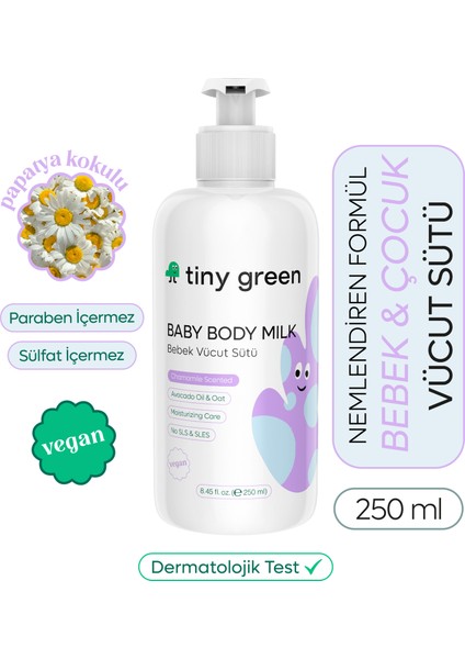 Tiny Green Bebek Vücut Sütü Papatya Kokulu 250 ml