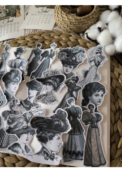 Vintage Kızlar Tekli Sticker Seti 01 Ajanda Planlayıcı fiyatları