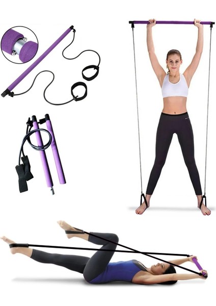 Squat Pilates Jimnastik Egzersiz Çubuğu Portable Studio Squat Barı GYM-100