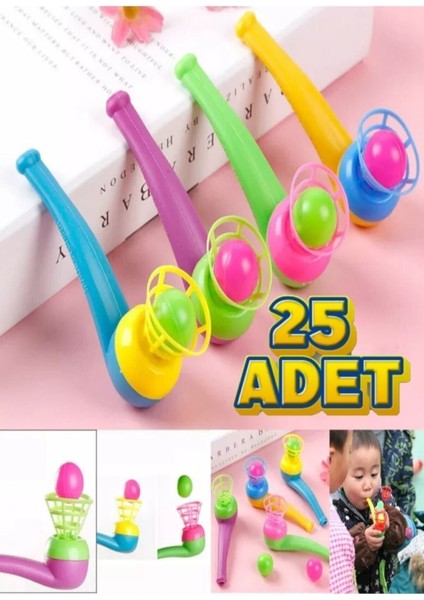 25 Adet Saksafon Pipet Top Üfleme Oyunu Eğitici Oyuncak