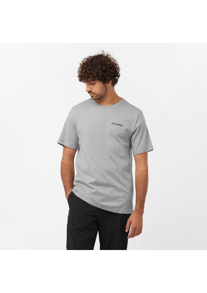 Graphic Performance Erkek Tişört - Gri