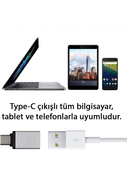 MT49 USB 3.0 To Type-C Otg Dönüştürücü Adaptör iPhone ile Uyumlu 15 Android Macbook ile Uyumlu