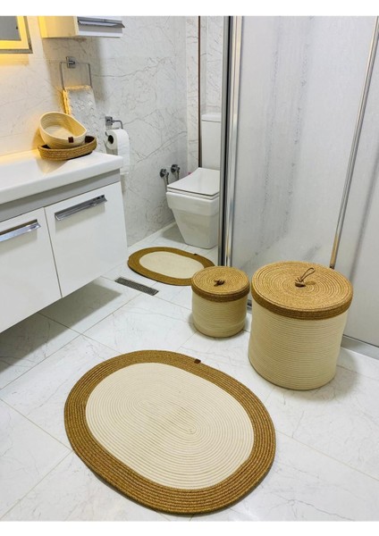 Jüt,hasır,6 Li,banyo Paspas Takımı,bohem Tarzı Banyo Takımı,iskandinav Paspas/sepet fiyatları
