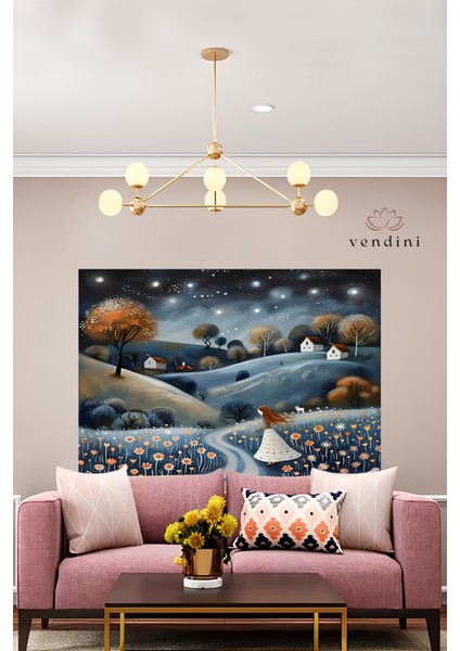 GND DİJİTAL Kaliteli Kumaş, Canlı Renkler Duvar Halısı/Örtüsü(Gerçek kadife kumaş, İncecik örtü değildir)