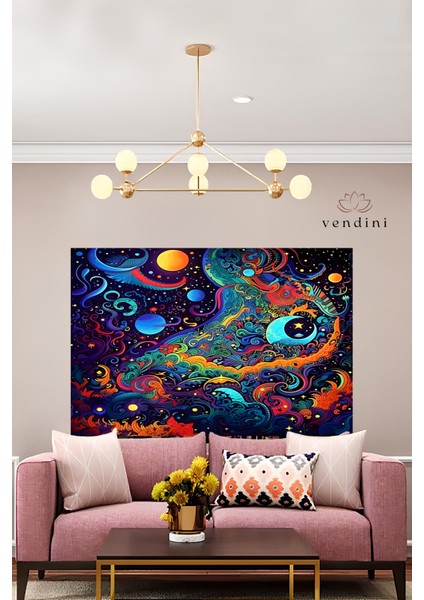 GND DİJİTAL Kaliteli Kumaş, Canlı Renkler Duvar Halısı/Örtüsü(Gerçek kadife kumaş, İncecik örtü değildir)