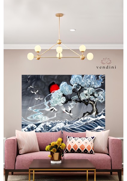 GND DİJİTAL Kaliteli Kumaş, Canlı Renkler Duvar Halısı/Örtüsü(Gerçek kadife kumaş, İncecik örtü değildir)