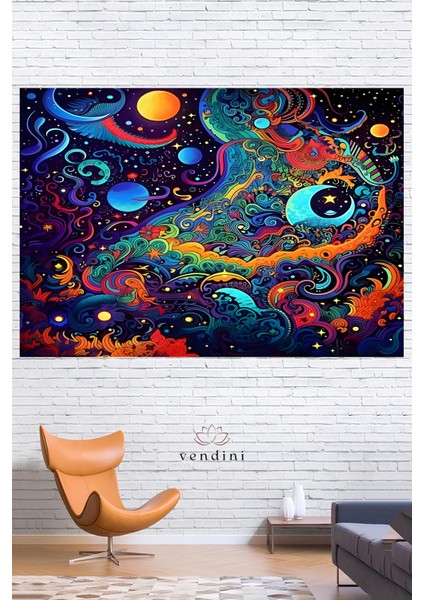 GND DİJİTAL Kaliteli Kumaş, Canlı Renkler Duvar Halısı/Örtüsü(Gerçek kadife kumaş, İncecik örtü değildir)