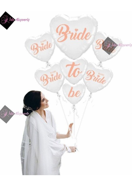 Dolu Dolu Bride To Be Folyo Balon Seti Bekarlığa Veda Bride Partisi Balon Süsleme Rose Gold modelleri