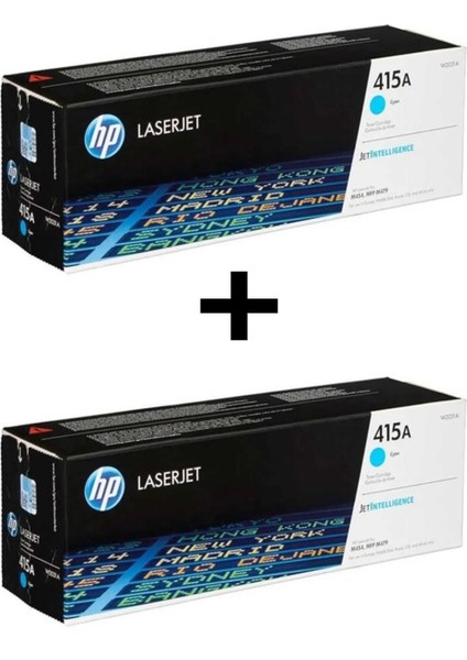 Hp 415A W2031A Mavi Orijinal Yazıcı Toner 1+1 2 Adet 2100 Sayfa Orjinal Cy