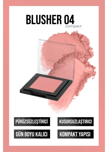 New Well Powder Blusher 04 Toz Allık