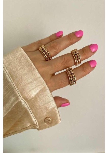 Özel Kaplama Xuping Topçuklu Numaralı Yüzük (17 Numara)