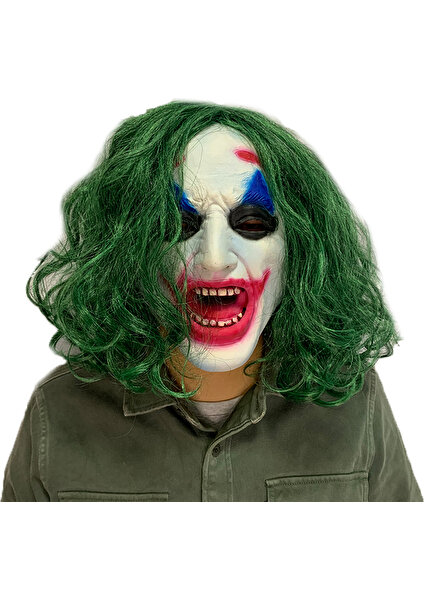 Kötü Cadılar Bayramı Joker Lateks Maske Kara Şövalye Cosplay Korku Palyaço Komik Maske (Yurt Dışından)