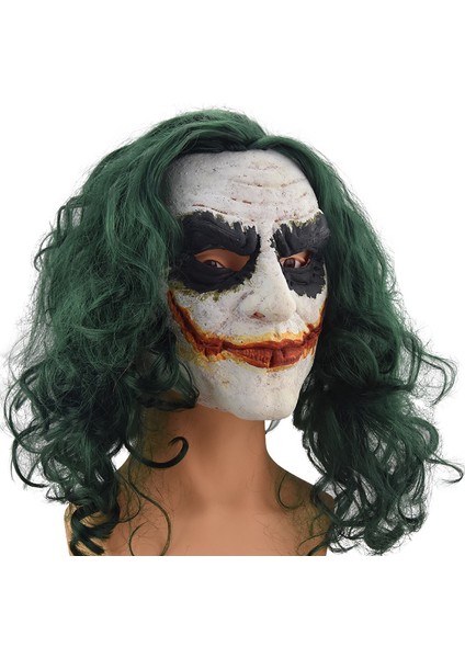 Kötü Cadılar Bayramı Joker Lateks Maske Kara Şövalye Cosplay Korku Palyaço Komik Maske (Yurt Dışından)