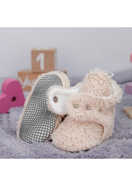 Teddy Bebek Pandufu, Kaydırmaz Taban, Organik Pamuk Astar, Ev Kreş Ayakkabısı, Bej fiyatları