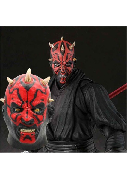 Cadılar Bayramı Cosplay Korku Darth Maul Lateks Maske The Phantom Menace Darth Maul Maskesi (Yurt Dışından)