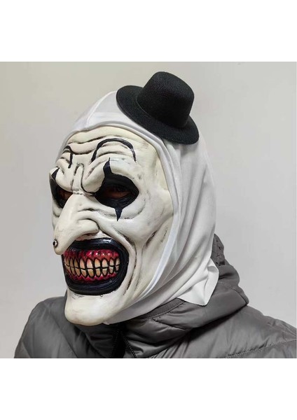 Korku Terrifier Palyaço Maskesi Cosplay Palyaço Komik Lateks Yumuşak Demon Evil Joker Maskeleri (Yurt Dışından)