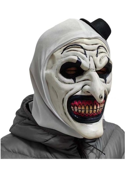 Korku Terrifier Palyaço Maskesi Cosplay Palyaço Komik Lateks Yumuşak Demon Evil Joker Maskeleri (Yurt Dışından)