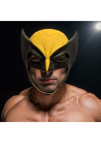 Wolverine Yarım Yüz Maskesi Lateks Kask James Howlett Yüz Maskesi (Yurt Dışından)