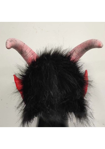 Erkek Krampus Demon Maskesi Film Cosplay Koyun Boynuzu Şeytan Kafa Kapağı (Yurt Dışından)