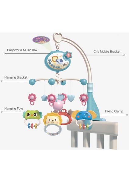 Müzik Işıkları ile Sevimli Bebek Beşik Oyuncağı (Yurt Dışından)