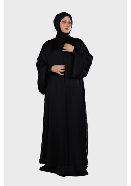 Harika Wear Işlemli Siyah Abaya Ferace