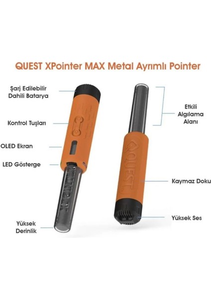 Ayrımlı Pinpointer Quest Xpointer Max