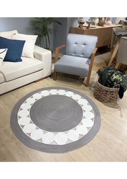 Hasır Jüt Halı El Örgüsü Halı Kilim Yıkanabilir Çift Taraflı Yuvarlak fiyatları