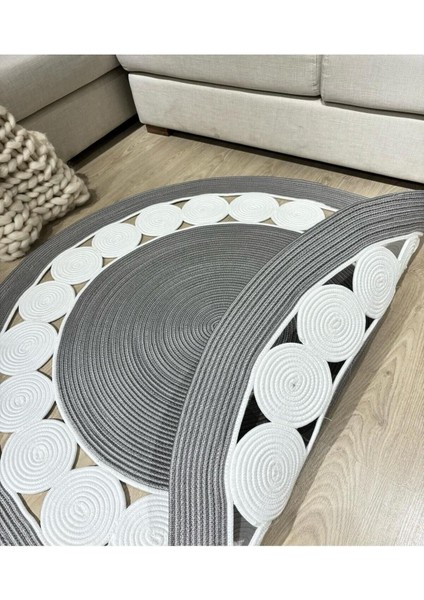 Hasır Jüt Halı El Örgüsü Halı Kilim Yıkanabilir Çift Taraflı Yuvarlak modelleri