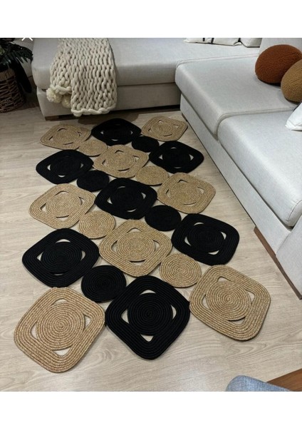 Hasır Jüt Halı El Örgüsü Halı Kilim Yıkanabilir Çift Taraflı fiyatları