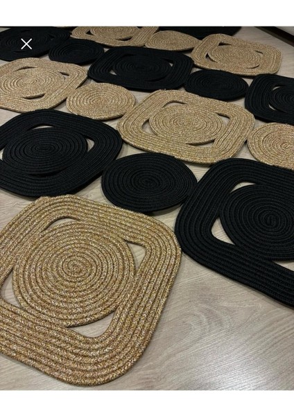 Hasır Jüt Halı El Örgüsü Halı Kilim Yıkanabilir Çift Taraflı modelleri