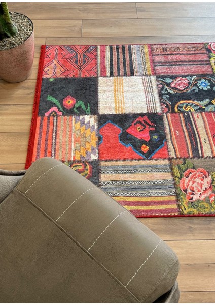 Kaymaz Yolluk Dokuma Taban Patchwork Kilim Makinada Yıkanabilir Halı modelleri