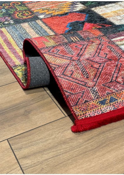 Kaymaz Yolluk Dokuma Taban Patchwork Kilim Makinada Yıkanabilir Halı fırsatları
