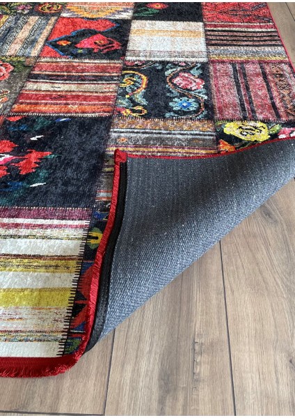 Kaymaz Yolluk Dokuma Taban Patchwork Kilim Makinada Yıkanabilir Halı indirimleri