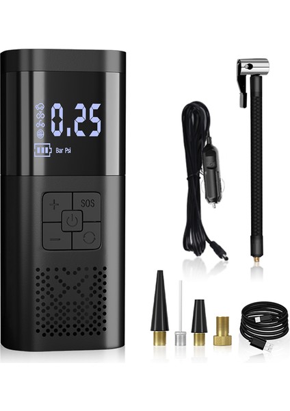 6000 Mah Pil ile Elektrikli Hava Pompası 150 Psı Araba (Yurt Dışından)