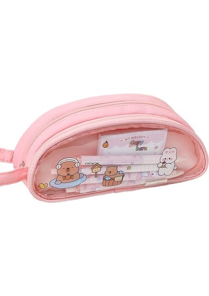 Orta Okul Öğrencileri Için Büyük Kapasiteli Kalem Çantası Iki Boyutlu Diy Ağrılı Çanta Yaratıcı Kalem Çantası (Yurt Dışından)