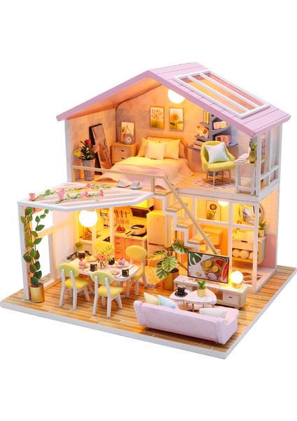 Dollhouse Minyatür Dıy Ahşap Dollhouse Kit (Yurt Dışından)