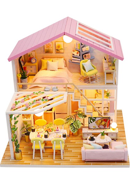 Dollhouse Minyatür Dıy Ahşap Dollhouse Kit (Yurt Dışından)