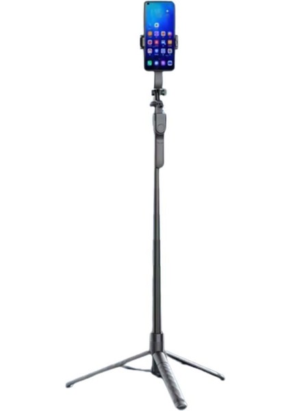 Uzaktan Kumandalı Bluetooth Selfie Çucuğu Monopod Uzunluk Ayarlamalı Tripod Canlı Yayın Standı